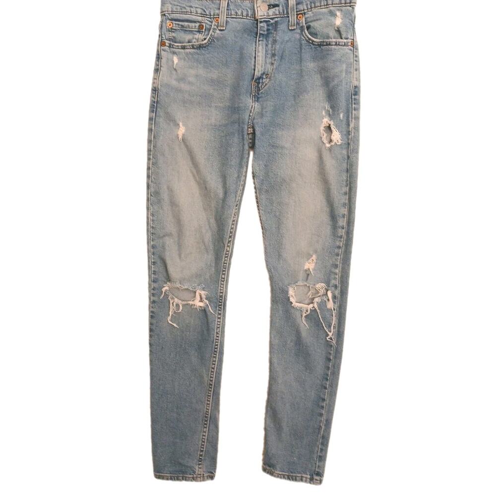 Levis 512 Slim Taper Ripped‎ Jeans 288330852 Blue Wash Men 30X32 Distress Skater